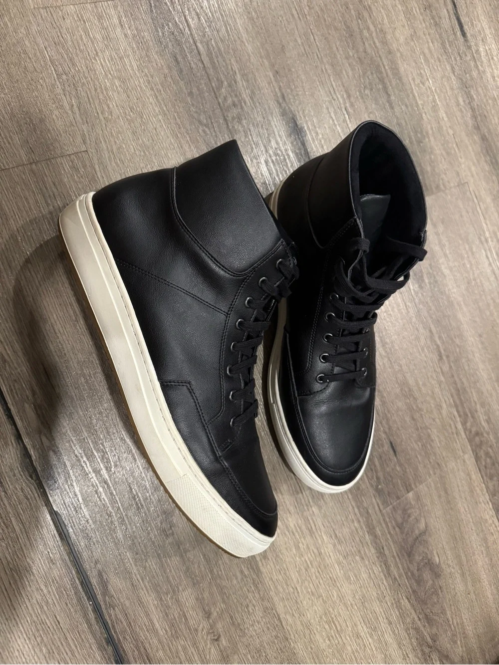 Will’s Vegan Shoes Chicago High-Tops Black Vegan Leather Men’s